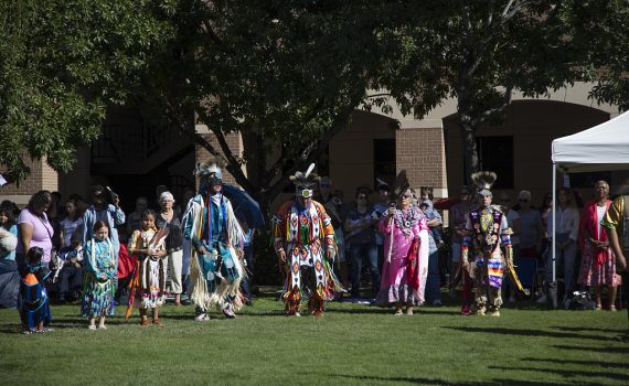dancers at Veterans week powwow
